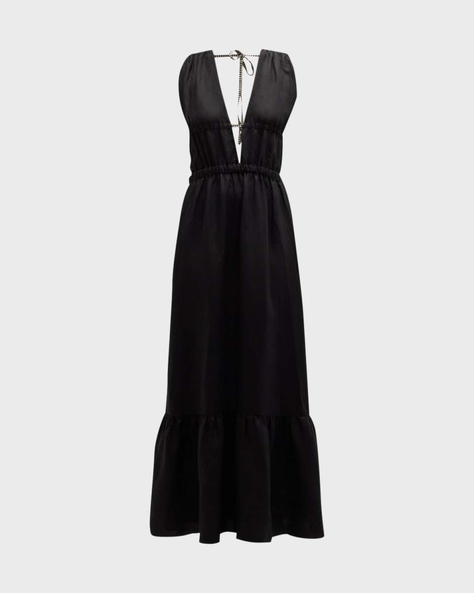 Lelisa V-Neck Maxi Dress